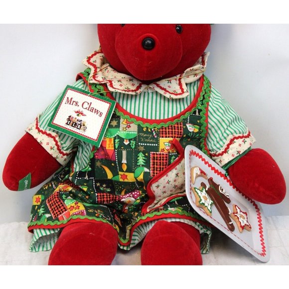 VTG 1992 LE Mrs Claws VIB North American Bear Christmas Cooking Cookie Tray - Picture 3 of 10